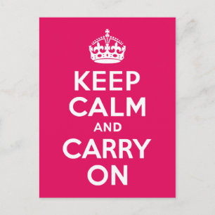 Carte Postale Framboise Gardez le calme et poursuivez