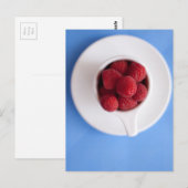 Carte Postale framboises blanches et bleues (Devant / Derrière)