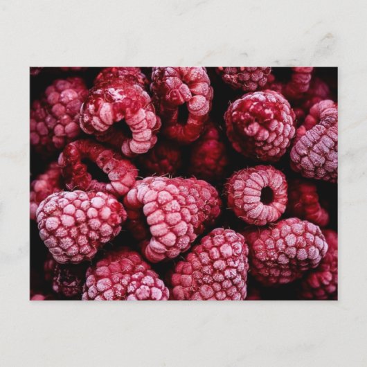 Carte Postale Framboises rouges frais (Devant)
