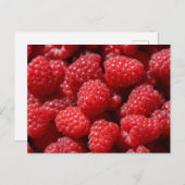 Carte Postale Framboises rouges sucrées et fraîches (Devant / Derrière)