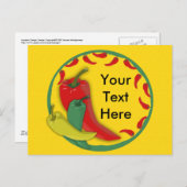 Carte Postale Frame circulaire du groupe Chili Pepper (Devant / Derrière)