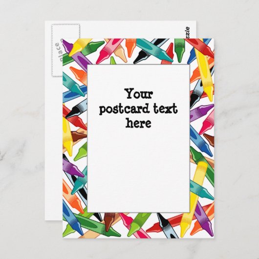 Carte Postale Frame Crayons (Devant / Derrière)