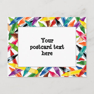 Carte Postale Frame Crayons