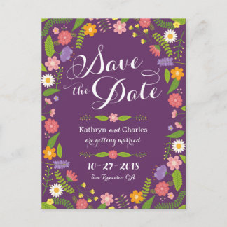 Carte Postale Frame Florale en fleurs Mariage rustique du jardin