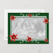 Carte Postale Frame Poinsettia Swirl (Devant / Derrière)