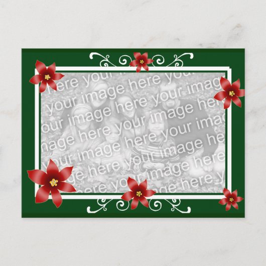 Carte Postale Frame Poinsettia Swirl (Devant)