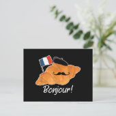 Carte Postale Français Croissant Lover France Drapeau Francophil (Debout devant)