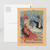 Carte Postale Français Paris Restaurant publicité de Chéret 1899 (Devant / Derrière)