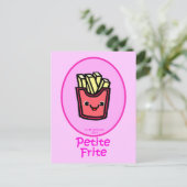 Carte Postale Français - Petite frite rose - Fries françaises (Debout devant)