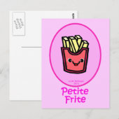 Carte Postale Français - Petite frite rose - Fries françaises (Devant / Derrière)