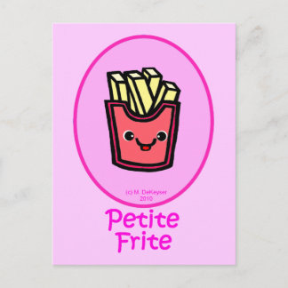 Carte Postale Français - Petite frite rose - Fries françaises