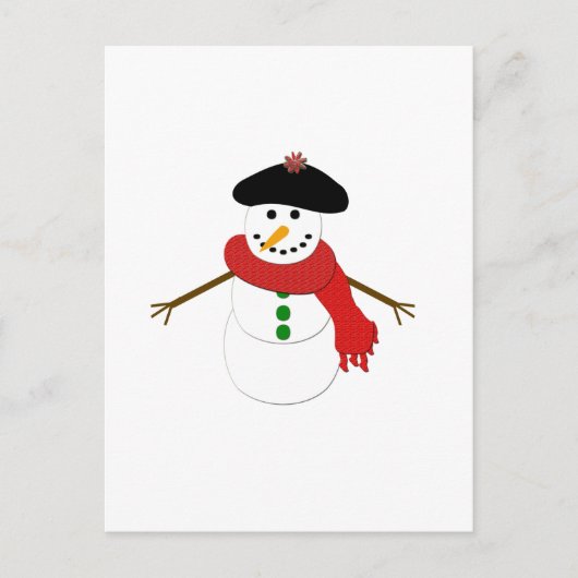 Carte Postale Français Snowman (Devant)
