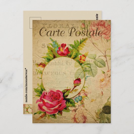 Carte postale française (Devant / Derrière)