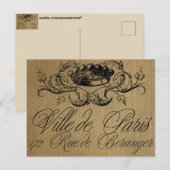 Carte postale française (Devant / Derrière)