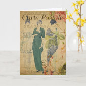 Carte postale française (Fleur jaune)