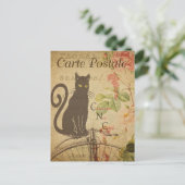 Carte postale française antique Kitty (Debout devant)