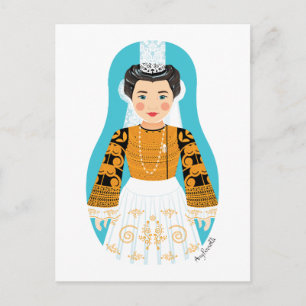 Carte postale Française Bigoudène Matryoshka