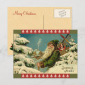 Carte postale française Père Noël vintage (Devant / Derrière)