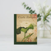 Carte postale française vintage Botanique Lotus (Debout devant)