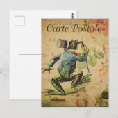 Carte Postale Française vintage, Grenouille Rétro  (Devant / Derrière)