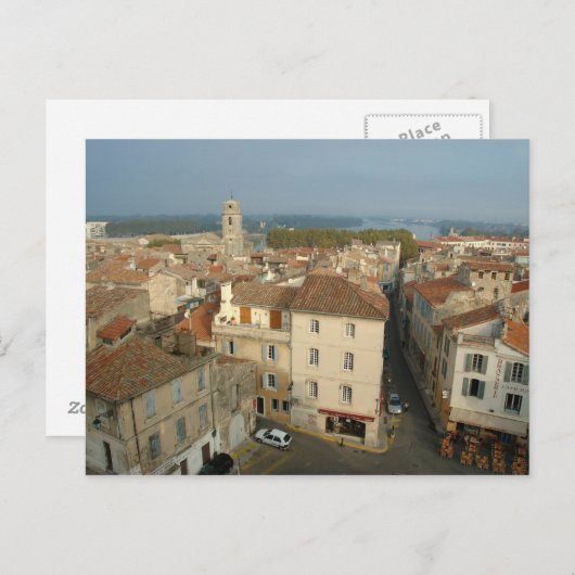 Carte Postale France, Arles, Provence, vue sur la ville depuis (Devant / Derrière)