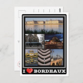 Carte Postale France - Bordeaux - I Love - (Devant / Derrière)