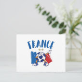 Carte Postale France Dabbing Soccer Ball Flag 2 stars (Debout devant)