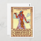 Carte Postale France Égypte Affiche Vintage voyage restaurée (Devant / Derrière)