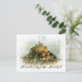 Carte Postale France Île du Mont Saint Michel Voyage (Debout devant)