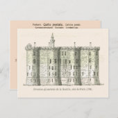 Carte Postale France, La Bastille en 1789 (Devant / Derrière)