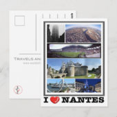 Carte Postale France - Nantes - I Love - (Devant / Derrière)