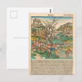 Carte Postale France Nuremberg Chronique 1493 Ancien livre médié (Devant / Derrière)