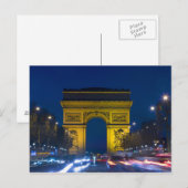 Carte Postale France, Paris. L'Arc de Triomphe et les (Devant / Derrière)