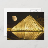 Carte Postale France, Paris, Le Musée du Louvre, Nuit (Devant / Derrière)