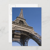 Carte Postale France, Paris, Tour Eiffel, vue basse (Devant / Derrière)