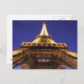 Carte Postale FRANCE, Paris Tour Eiffel, vue du soir (Devant / Derrière)