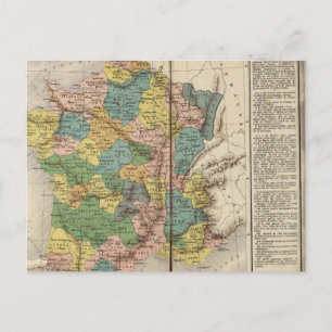 Carte Postale France Provinces et départements