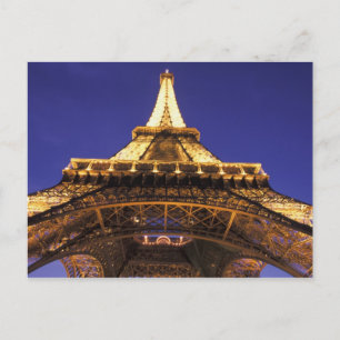 Carte Postale FRANCE, Tour Eiffel de Paris, vue du soir