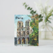Carte Postale France vintage, Notre Dame de Paris (Debout devant)