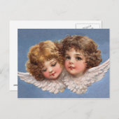 Carte Postale Frances Brundage : Couple d'anges 1 (Devant / Derrière)