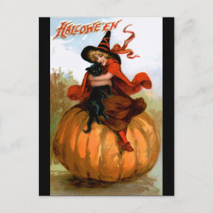 Carte Postale Frances Brundage : Halloween Witch