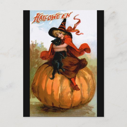 Carte Postale Frances Brundage : Halloween Witch (Devant)
