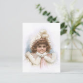 Carte Postale Frances Brundage - Petite fille avec collier de fo (Debout devant)