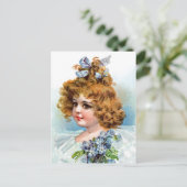 Carte Postale Frances Brundage - Portrait d'une Fille Fleurie (Debout devant)