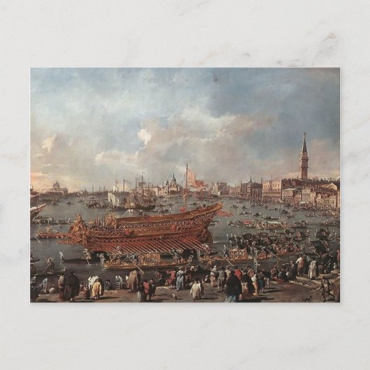 Carte Postale Francesco Guardi- Le Doge sur le Bucintoro, Riva (Devant)