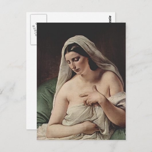 Carte Postale Francesco Hayez-Odalisque (Devant / Derrière)