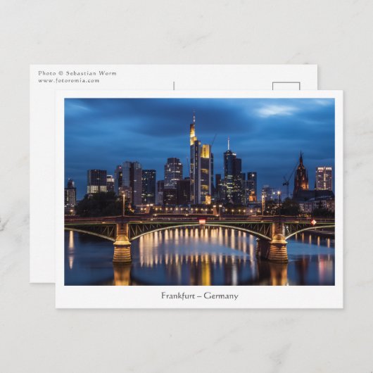 Carte Postale Francfort (Devant / Derrière)