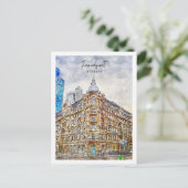 Carte Postale Francfort Allemagne Travel Place Watercolor (Debout devant)