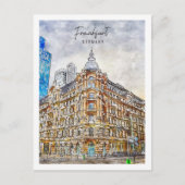 Carte Postale Francfort Allemagne Travel Place Watercolor (Devant)