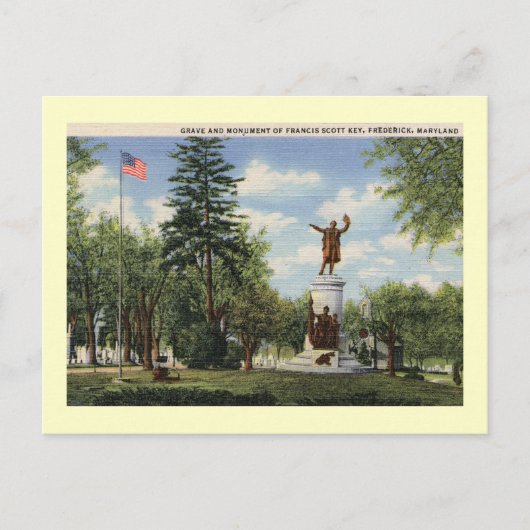 Carte Postale Francis Scott Key Grave, Frederick, Maryland (Devant)